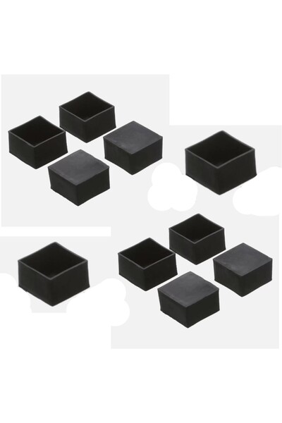 tify سدادة اديلون، كرسي بلاستيك، سدادة جانبية 40 مم × 40 مم خارجي 10 قطع