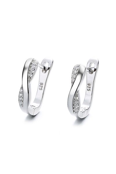 delis Cercei Argint 925, Jw1259, Model Infinit, Placati Cu Rodiu