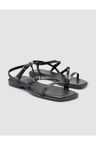 Cabani 100% Genuine Leather Black Women's Sandals