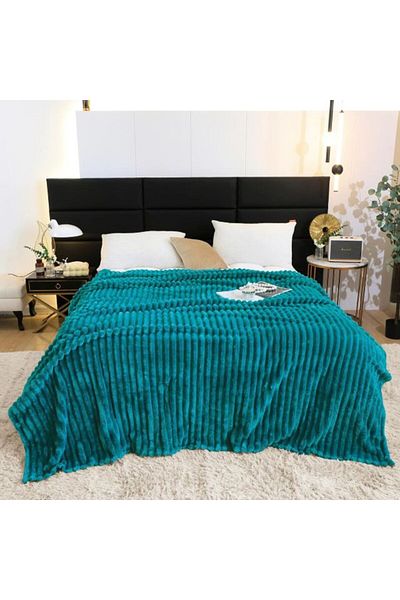 OEM Cocolino blanket, for double bed, Uni, 2 persons, 200x230cm, Turquoise
