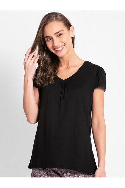 JOCKEY Relax V-Neck Sleep Tee RX12-0105-Black
