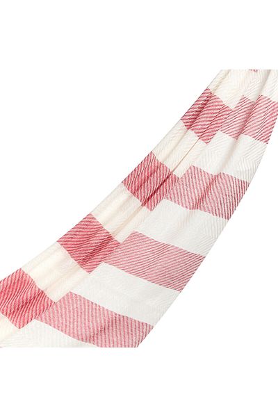 ipekevi Cherry Block Patterned Linen Cotton Shawl