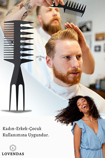 Lovendas Styler de păr 3 în 1 - Pieptene antistatic pentru ceară de carbon