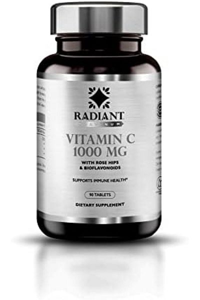 RADIANT PLATINUM Vitamin C 1000Mg Rosehips 90 Tabs