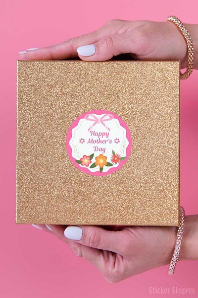 Sticker Ekspres English Mother's Day Sticker Happy Mother's Day Waterproof Sticker