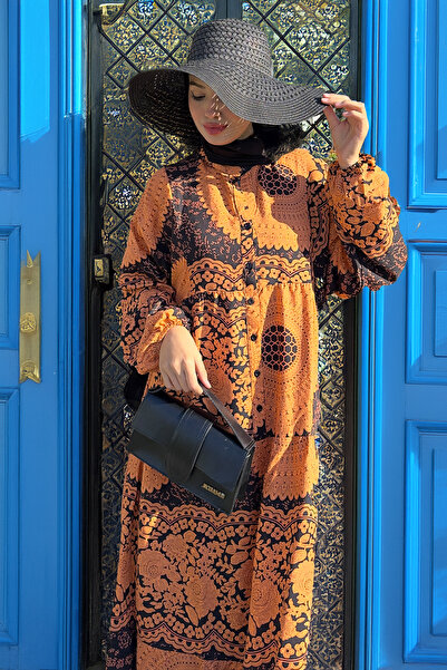 Cockatoo Γυναικείο φόρεμα με έθνικ σχέδιο από ύφασμα βισκόζης