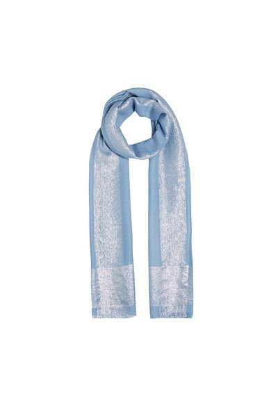 ipekevi Şal de mătase din lână cu model Baby Blue Glitter