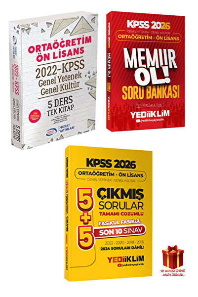 Yediiklim Yayınları ORTA ÖĞRETİM ÖN LİSANS Konu Anlatımı-Soru Bankası-Çıkımş ...