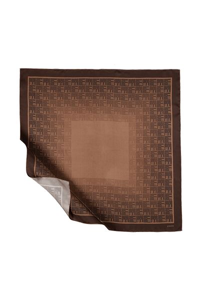ipekevi Μεταξωτό μαντήλι Qufi Pattern Milk Coffee Tivil