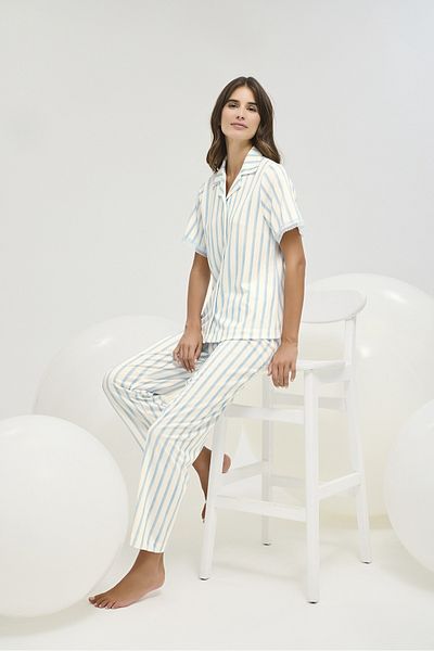 Sevim 16398 Costum de pijama cu nasturi pentru femei
