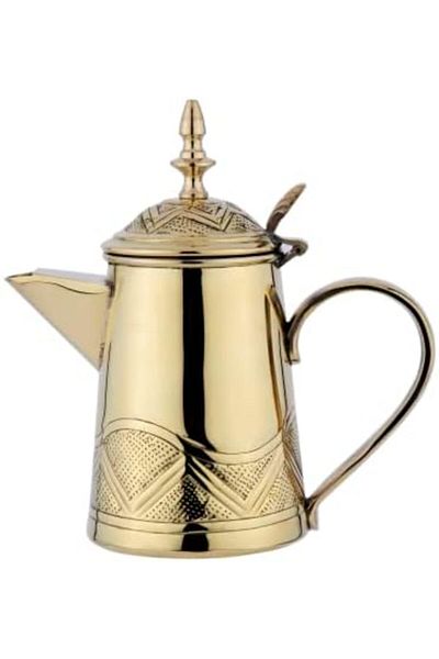 ALSAIF Practical and traditional 250ml Saif jug, suitable for preparing coffee and tea with ease, golden color