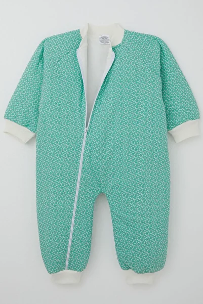 Puan Baby Green Patterned Girl's Sleeping Bag - Age 2-4