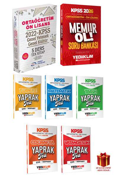 Yediiklim Yayınları Orta Öğretim Ön Lisans Konu Anlatımı- Soru Bankası-Yapark...