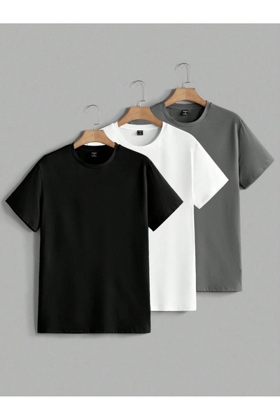 darkopia Tricou unisex Basic Oversize Pachet de 3