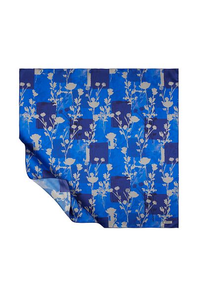 ipekevi Μεταξωτό μαντίλι Tivil με μοτίβο Midnight Blue Vintage Silhouette