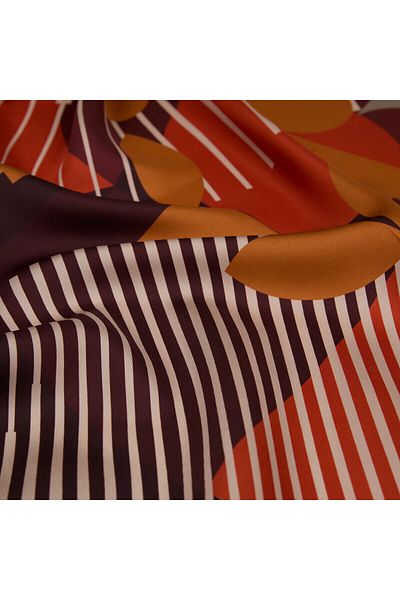 ipekevi Μεταξωτό μαντίλι Vaha Orange Cubist Tivil
