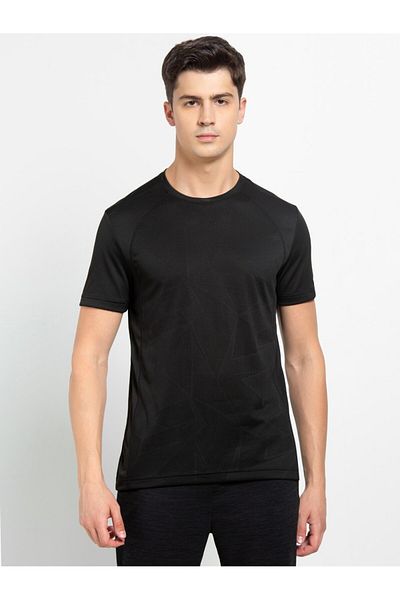 JOCKEY Move Mens Round Neck Half Sleeve T-Shirt MV15-0103-BLACK