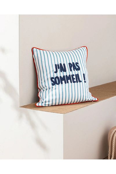 Madame Coco Husă de pernă Blue Sommeil Throw - Colecția Yacht 43x43