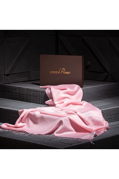 ipekevi Hydrangea Pink Cashmere Silk Prime Shawl