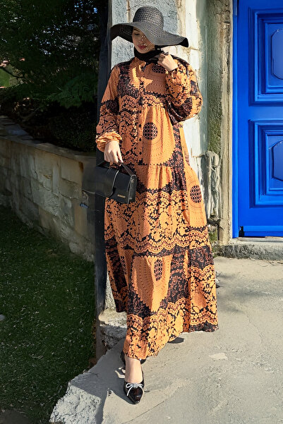 Cockatoo Γυναικείο φόρεμα με έθνικ σχέδιο από ύφασμα βισκόζης