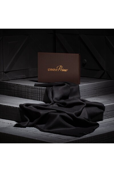 ipekevi Siyah Desenli Kaşmir Prime Şal