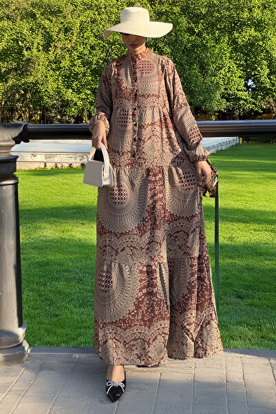 Cockatoo Γυναικείο φόρεμα με έθνικ σχέδιο από ύφασμα βισκόζης