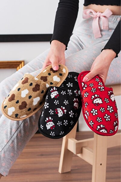 Ems Χειμερινές βελούδινες γυναικείες παντόφλες 3 τεμαχίων - Guest, Dowry and Bundle Slippers