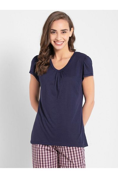 JOCKEY Relax V-Neck Sleep Tee RX12-0105-CNAVY