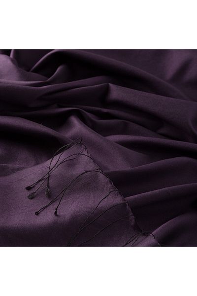 ipekevi Μωβ μελιτζάνα Απλό μεταξωτό σάλι