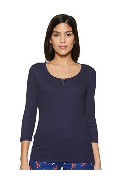JOCKEY Relax 3/4 Sleeve Sleep Top RX13-0105-CNAVY