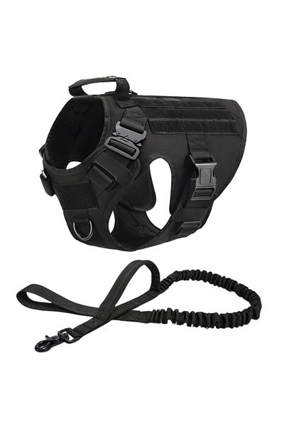 Choice M(15-30KG) Black 2 piece set Tactical Military Vest Pet German Shepherd Golden Retriever Tactical T