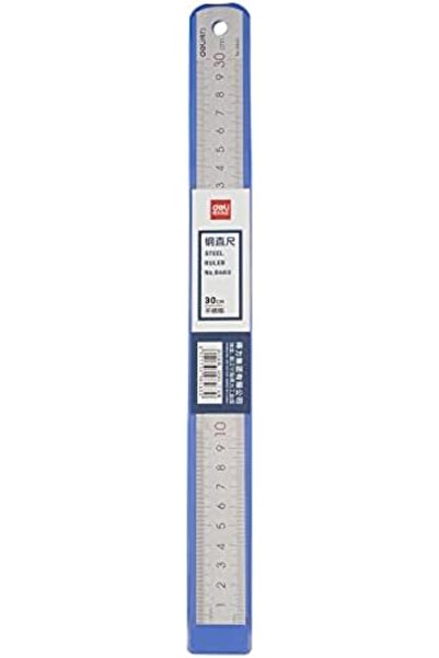Deli 8463 Stainless Steel Ruler, 30 cms Silver