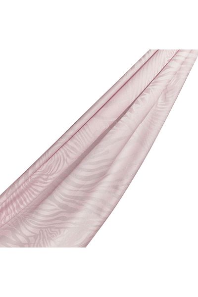 ipekevi Βαμβακερό μεταξωτό σάλι με Dusty Pink Zebra Pattern