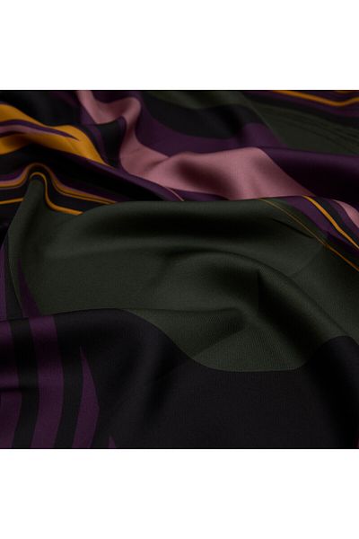 ipekevi Dried Rose Purple Tundra Tivil Silk Scarf