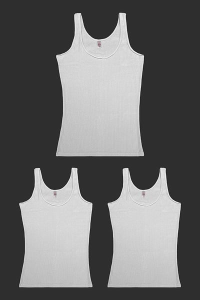 TEKKAPLAN 3-Piece Women's White Sports Tank Top