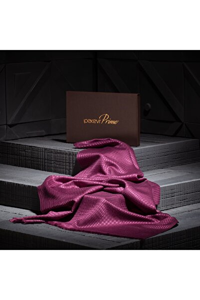 ipekevi Mürdüm Prime Yün İpek Şal