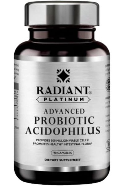 RADIANT PLATINUM Advanced Probiotic Acidophilus | Provides 500 Million Viable Cells | Promotes Healt