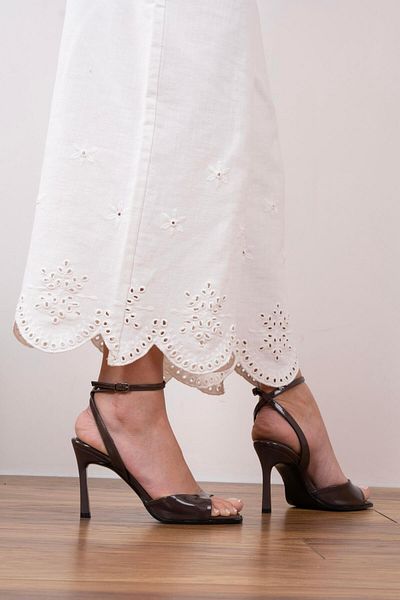 sovrana High Heels - Single Strap Bitter Brown Patent Leather