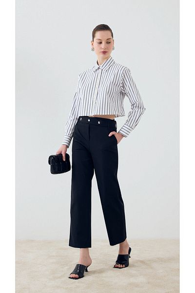 yakestore Cămașă scurtă cu dungi cu dungi de piatră în față