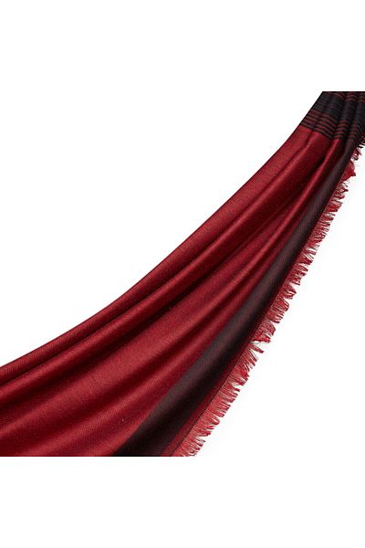 ipekevi Burgundy Wool Silk Scarf Shawl