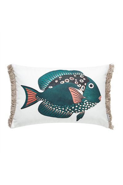 Mudo Home Marin Fish Cushion Green 40X60