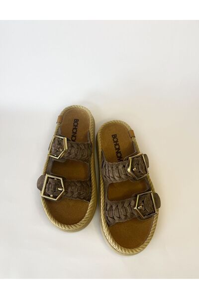 Bohonomad 2025 Новий сезон Сідней В'язальні жіночі капці Темно-сірий