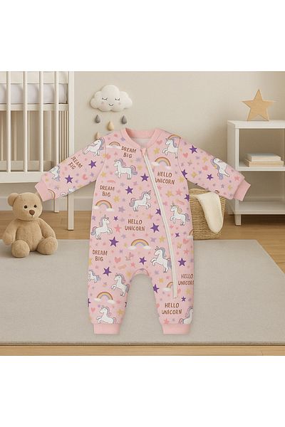 ÖZLEM BEBE Özlem Bebe Unicorn Patterned Intermediate Padding Sleeping Bag