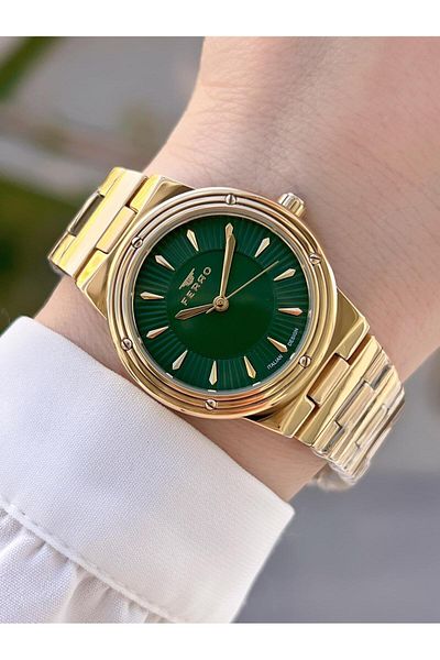 FERRO Steel Cord Italian Design Women's Wristwatch 2 Years Warranty Efl21586-M1