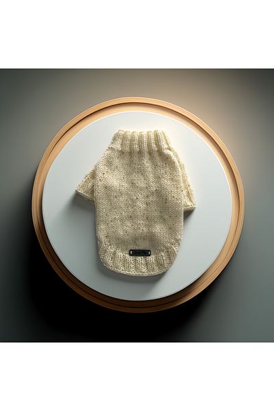 Lady Fify Luminous Cream Color Sweater for Cat and Dog