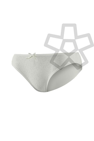 YILDIZ Cotton Heart Ribbed Bikini Panties 6 Pack Ecru Star Kod3577