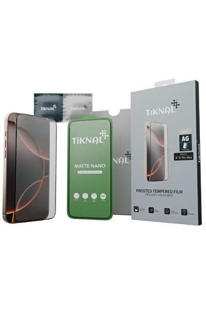 Tiknal واقي شاشة زجاجي مقوى غير لامع لهاتف iPhone | مضاد للتوهج | 9H | شفاف