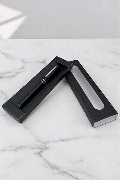Nesnel Gift Italian Metal Rollerball Pen - Black
