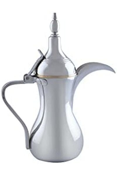 ALSAIF Arabic Coffee Stainless Steel Dallah Pot by Al Saif, 48 Ounce, Chrome