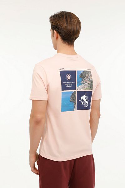 lumberjack ML HECTOR 11URB1056 4FX - Ανδρικό κοντομάνικο μπλουζάκι σομόν